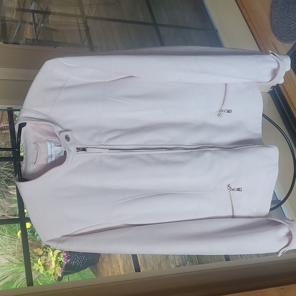 Christopher & Banks Long Slv Lt. Soft Pink Zippered Sz. XL Jacket w Pockets - Picture 1 of 11